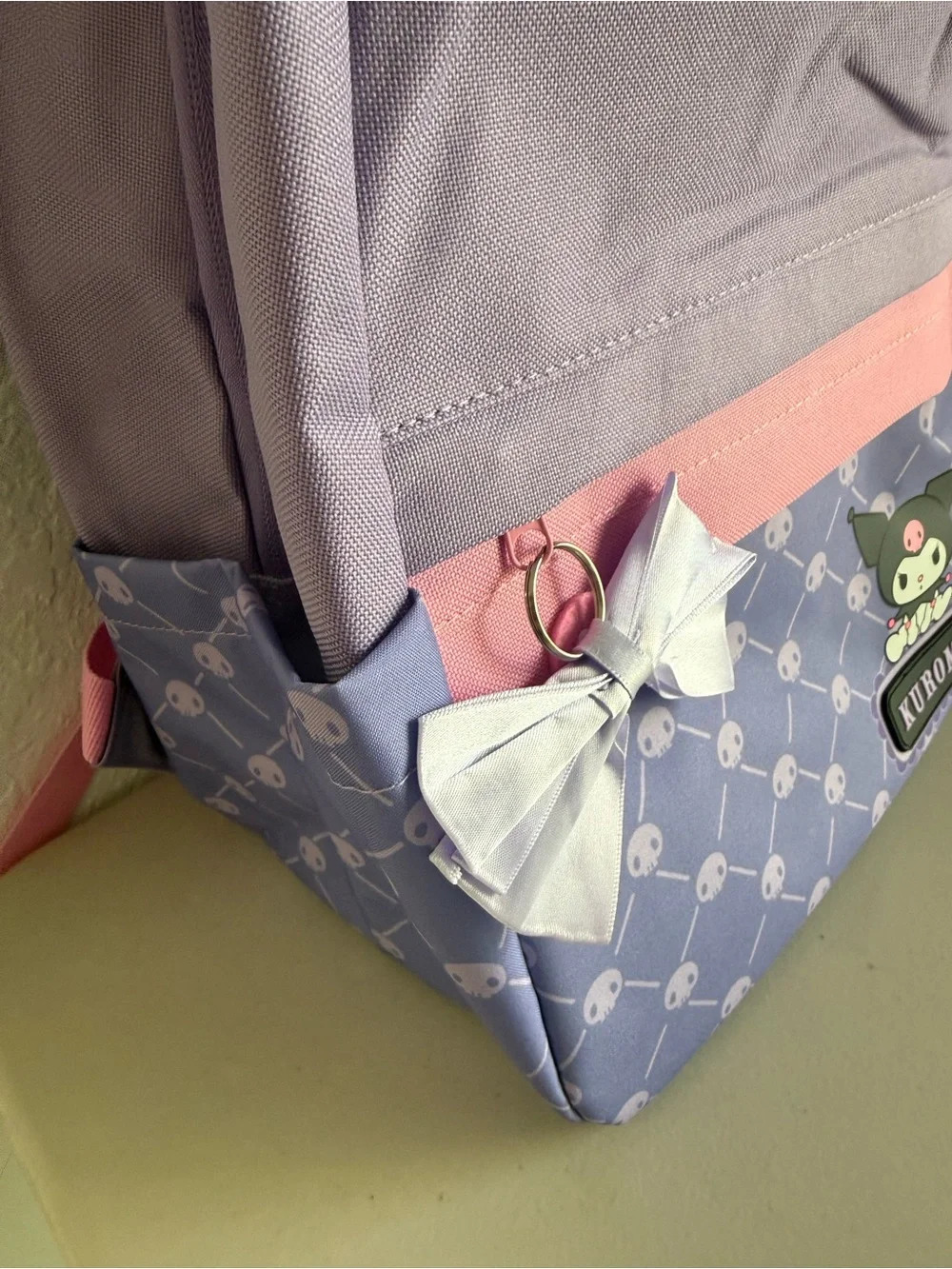 Kuromi Backpack and Matching Lunch Bag in Lavender Pink